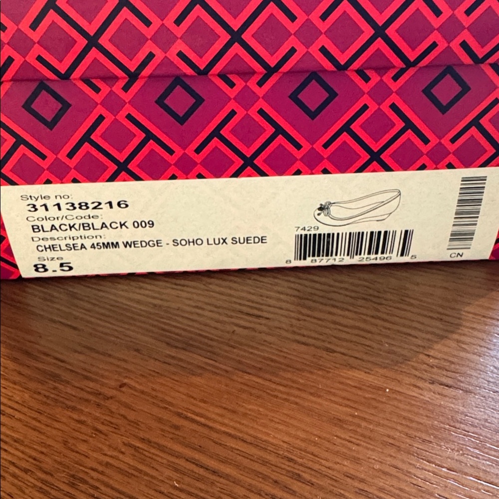 Tory Burch Black SoHo Lux Suede Wedge - Picture 3 of 10